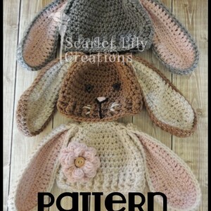 PATTERN:  Bunny Crochet Hat