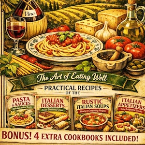Lot of (5) Vintage ITALIAN COOKBOOKS The Italian + Simple Italian + Practical + Cook Decameron + Foods Foreign-Born — Over 500 RECIPES Pdf