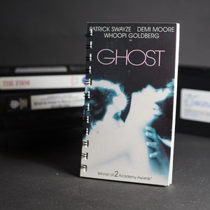 Ghost VHS Notebook, Recycled/Repurposed Original VHS Box | Patrick Swayze | Demi Moore