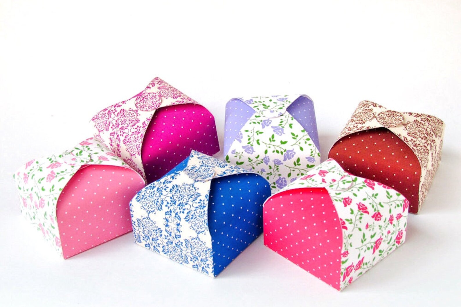 DIY Printable party favor boxes Set of 6 No glue slotted Etsy