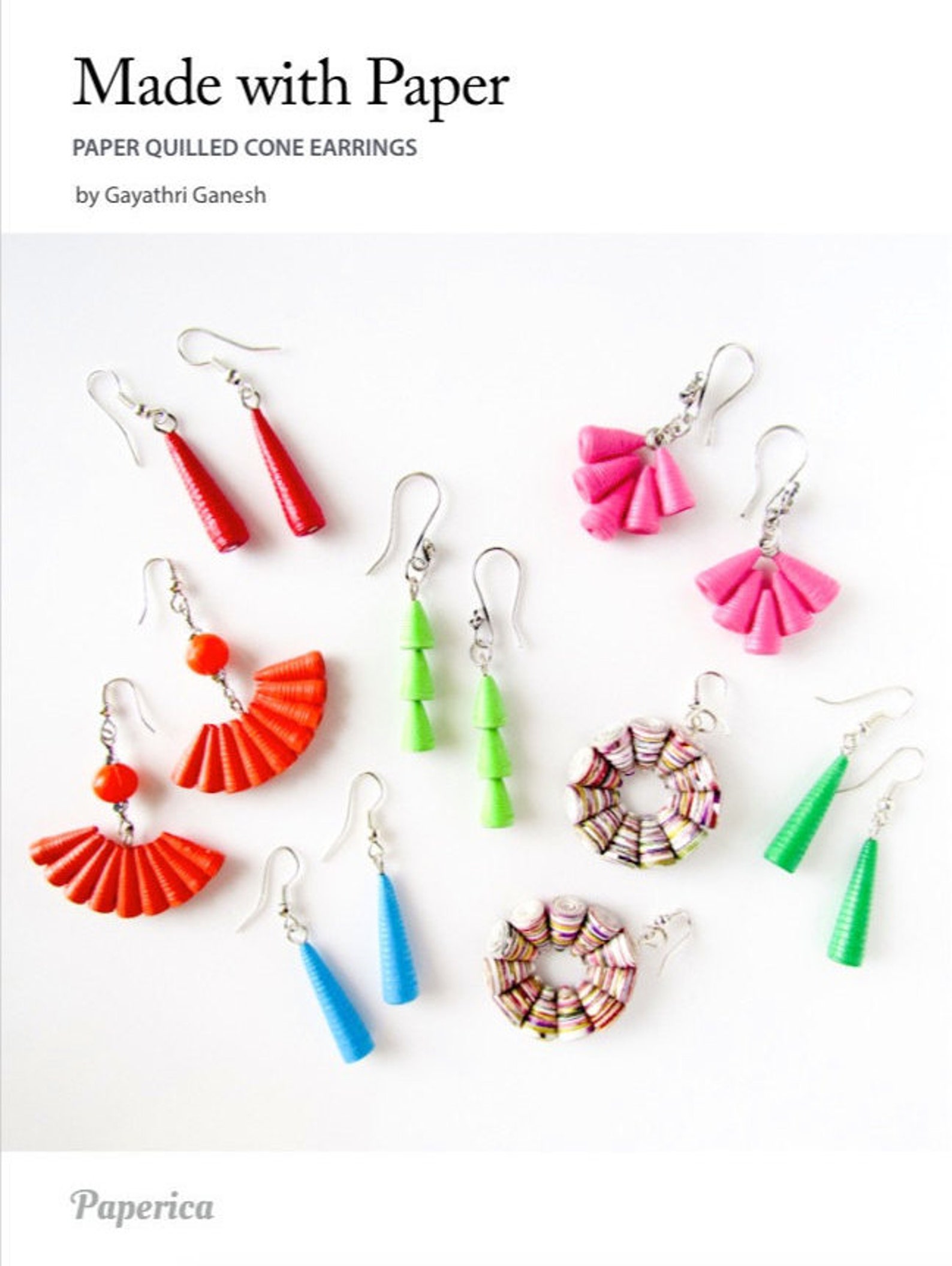 DIY Paper quilled jewelry tutorial paper quilled cone bead Etsy