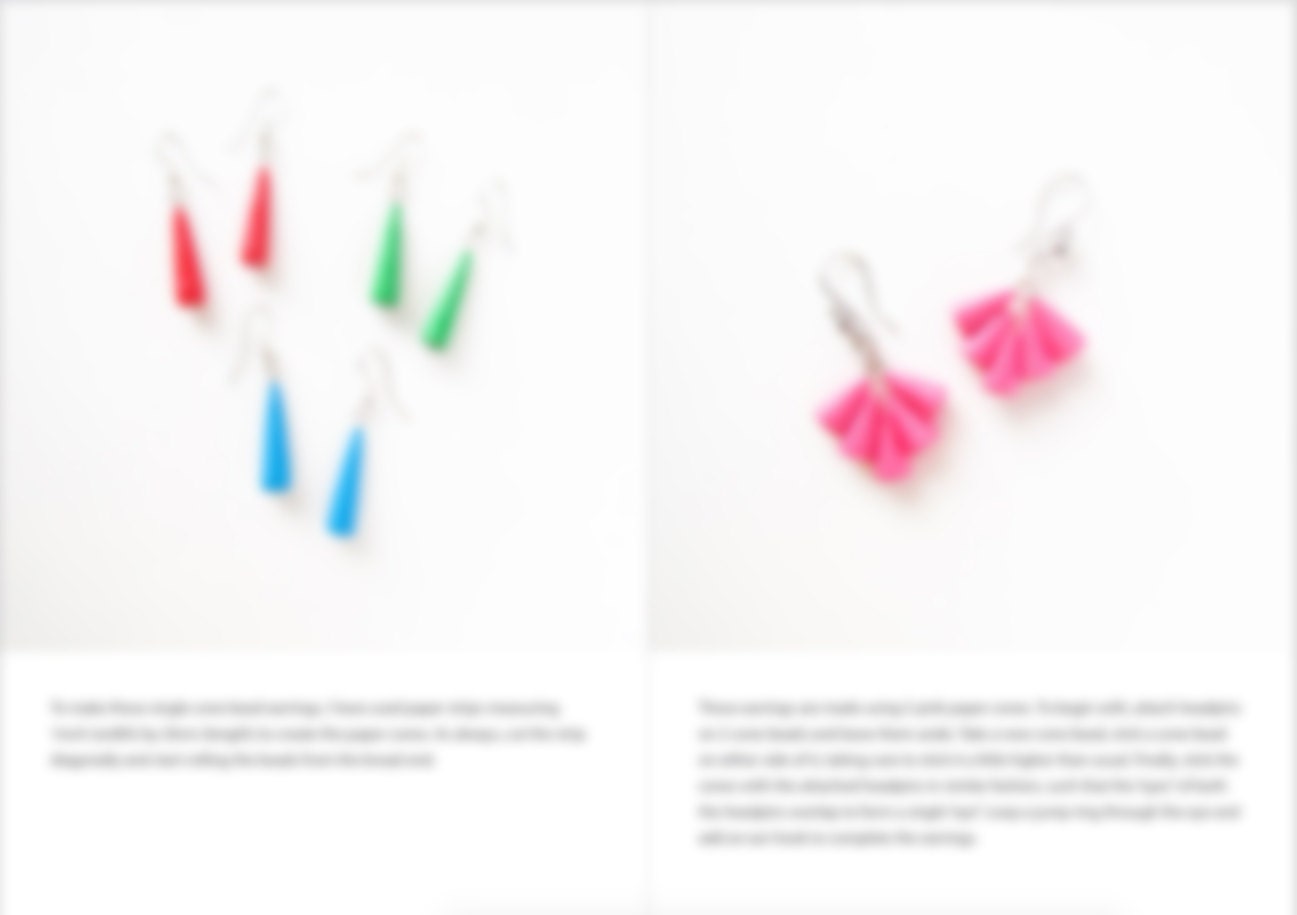 Buy DIY Paper Quilled Jewelry Tutorial Paper Quilled Cone Bead Online