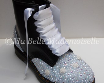 rhinestone doc martens