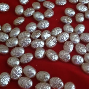 Vintage Miriam Haskell Glas barocke Perle Einstellkrone Steine 10x8mm halb gebohrt Perlen