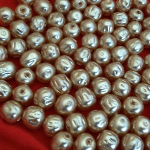 1930-40er Jahre Vintage Miriam Haskell 10mm Barock Perlen Perle Perlen, Made in Japan, besetzten Japan, Minze