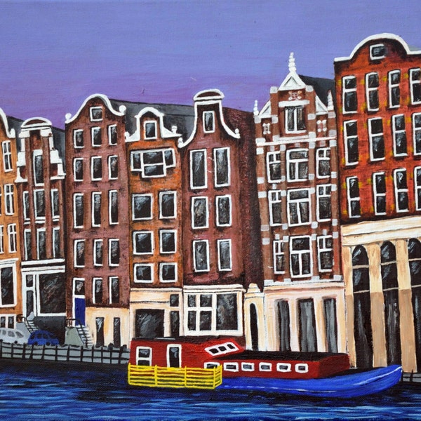 AMSTERDAM- A Giclee Print of an acrylic painting by Lydia Dawson Artwork