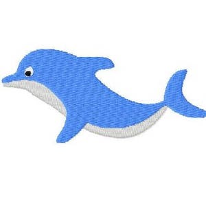 Embroidery Design Dolphin 4&#39;x4&#39; - DIGITAL DOWNLOAD PRODUCT