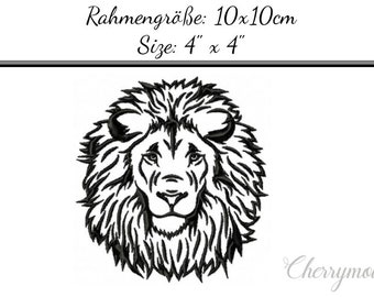 Embroidery Design Lionhead 4'x4' - DIGITAL DOWNLOAD PRODUCT