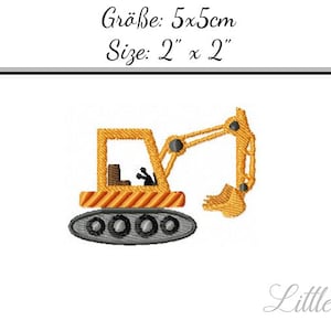 Embroidery Design Excavator 2&#39;x2&#39; - DIGITAL DOWNLOAD PRODUCT