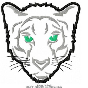 Embroidery Design Black Panther Appliqué 5'x7' DIGITAL DOWNLOAD PRODUCT image 3