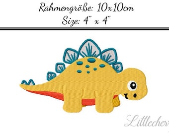 Embroidery Design Stegosaurus 4'x4' - DIGITAL DOWNLOAD PRODUCT