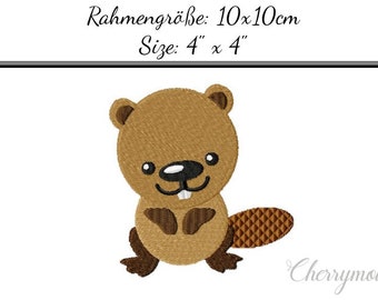Embroidery Design Beaver 4'x4' - DIGITAL DOWNLOAD PRODUCT