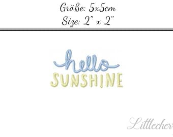 Stickdatei "Hello Sunshine" 5x5 - SOFORTDOWNLOAD