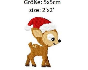 Embroidery Design Christmas Reindeer 2'x2' - DIGITAL DOWNLOAD PRODUCT