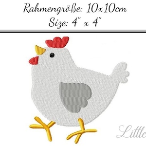 Embroidery Design Chicken 4&#39;x4&#39; - DIGITAL DOWNLOAD PRODUCT
