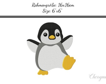 Stickdatei "Watschel Pinguin" 16x16 - SOFORTDOWNLOAD