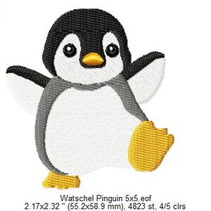 Embroidery Design Waddle Penguin 2.4'x2.4' DIGITAL DOWNLOAD PRODUCT image 3