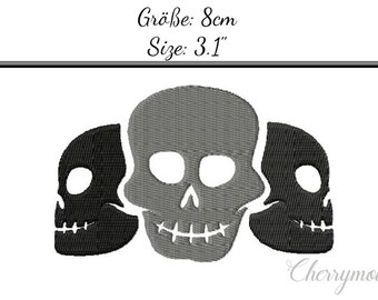 Embroidery Design Skulls 3.1' - DIGITAL DOWNLOAD PRODUCT