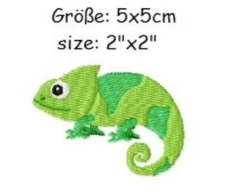 Embroidery Design Chameleon 2'x2' - DIGITAL DOWNLOAD PRODUCT