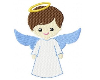 Embroidery Design angel boy 4'x4' - DIGITAL DOWNLOAD PRODUCT