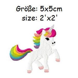 Embroidery Design Rainbow  Unicorn 2x2' - DIGITAL DOWNLOAD PRODUCT