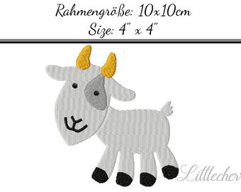 Embroidery Design Goat 4'x4' - DIGITAL DOWNLOAD PRODUCT