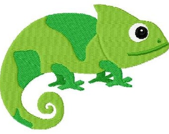 Embroidery Design Chameleon 4'x4' - DIGITAL DOWNLOAD PRODUCT