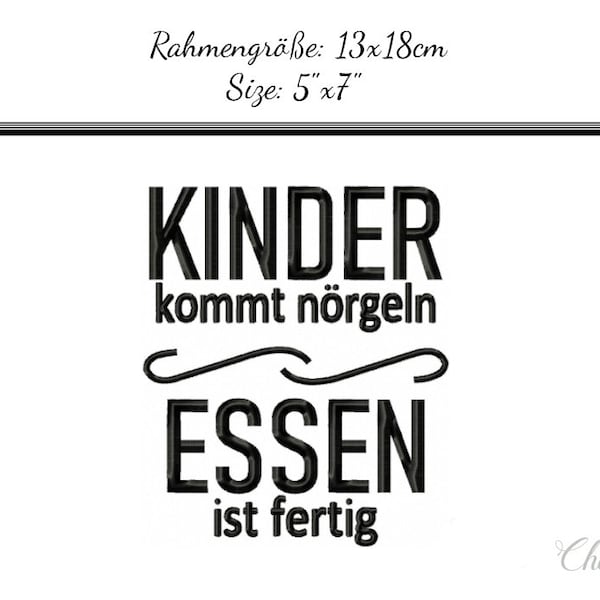 Stickdatei "Kinder kommt noergeln" 13x18 - SOFORTDOWNLOAD