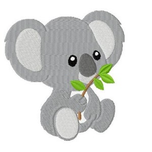 Embroidery Design eating koala 4&#39;x4&#39; - DIGITAL DOWNLOAD PRODUCT