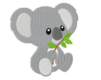 Stickdatei "essender Koala" - SOFORTDOWNLOAD