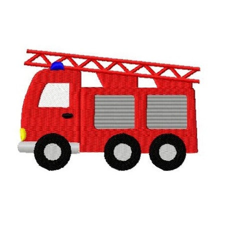 Embroidery Design Ladder Truck 4'x4' DIGITAL DOWNLOAD PRODUCT image 1