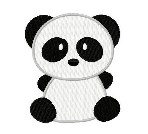 Embroidery Design Panda 4'x4' DIGITAL DOWNLOAD | Etsy
