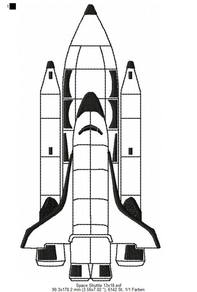 Space With Shuttle Star Lineart Design Embroidery Space With Shuttle Star Lineart Design Embroidery