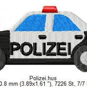 Embroidery Design Police 4'x4' DIGITAL DOWNLOAD PRODUCT image 2