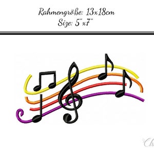 Embroidery Design Music 5&#39;x7&#39; - DIGITAL DOWNLOAD PRODUCT