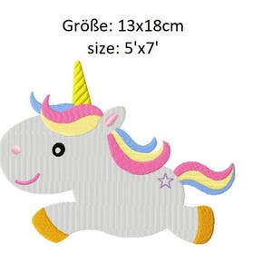 Embroidery Design Cute unicorn 5x7&#39; - DIGITAL DOWNLOAD PRODUCT