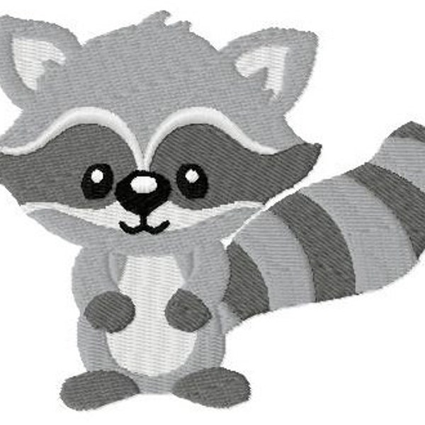 Embroidery Design Racoon 4'x4' - DIGITAL DOWNLOAD PRODUCT