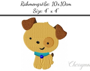 Embroidery Design Dog 4'x4' - DIGITAL DOWNLOAD PRODUCT