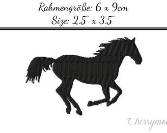 Embroidery Design running horse 2.5'x3.5' - DIGITAL DOWNLOAD PRODUCT