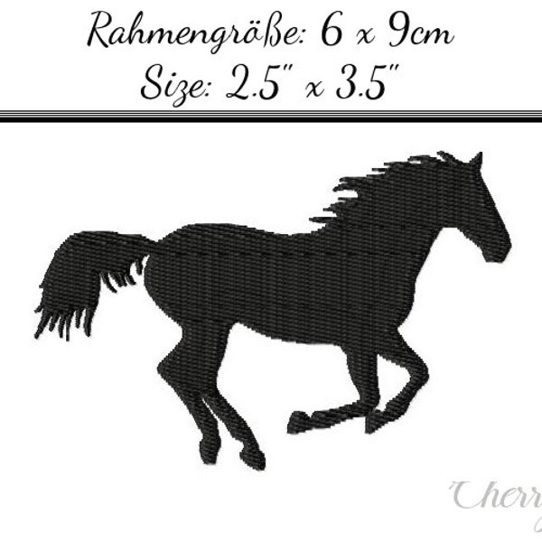 Embroidery Design running horse 2.5'x3.5' - DIGITAL DOWNLOAD PRODUCT