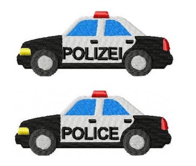 Embroidery Design Police 4'x4' DIGITAL DOWNLOAD PRODUCT image 1