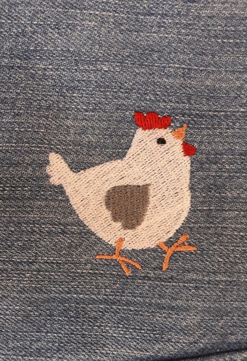 Embroidery Design Chicken 2'x2' DIGITAL DOWNLOAD PRODUCT image 4