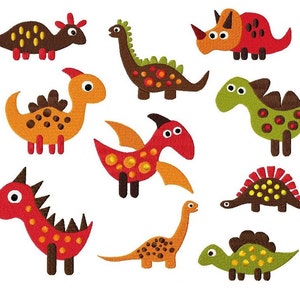 Embroidery Design Set dinosaurs 4&#39;x4&#39; - DIGITAL DOWNLOAD ARTICLE