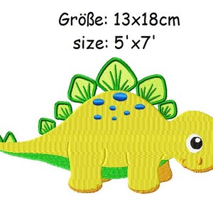 Embroidery Design Stegosaurus 5&#39;x7&#39; - DIGITAL DOWNLOAD PRODUCT
