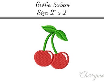 Embroidery Design Cherry 2'x2' - DIGITAL DOWNLOAD PRODUCT