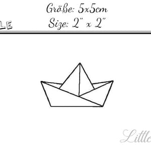 Embroidery Design Paperboat doodle 2&#39;x2&#39; - DIGITAL DOWNLOAD PRODUCT