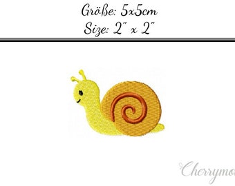 Embroidery Design Snail 2'x2' - DIGITAL DOWNLOAD PRODUCT