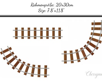 Embroidery Design Railways 7.8'x11.8' - DIGITAL DOWNLOAD PRODUCT