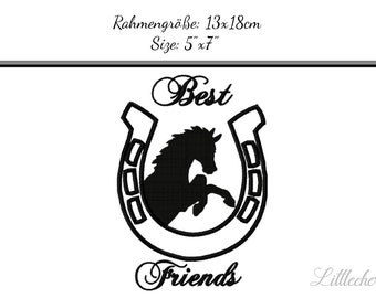 Embroidery Design Best Friends 5'x7' - DIGITAL DOWNLOAD PRODUCT