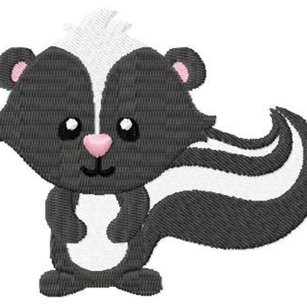 Embroidery Design Skunk 4'x4' - DIGITAL DOWNLOAD PRODUCT